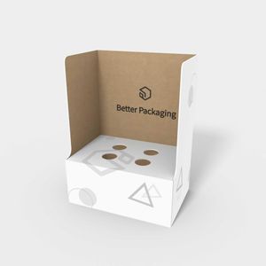 Custom Dimensions Display Boxes Folding Bottom Round-hole Display Dieline 171360