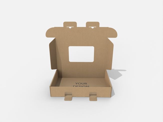 Mailer boxes window display double lock
