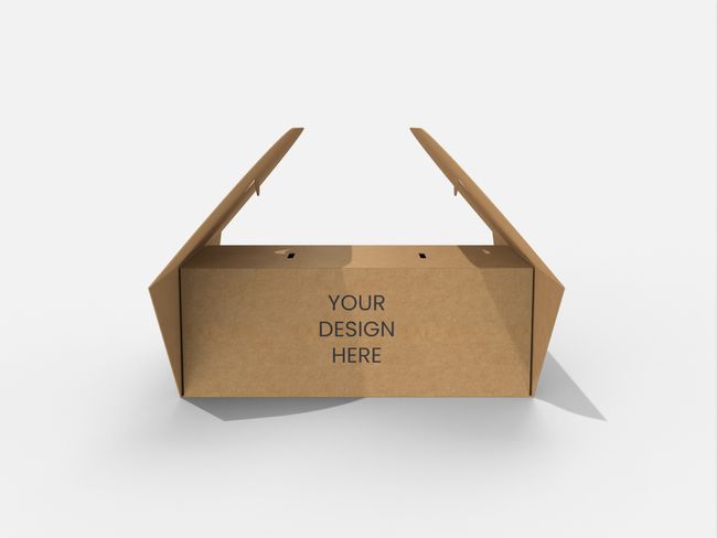 Flip top boxes double open half-folded