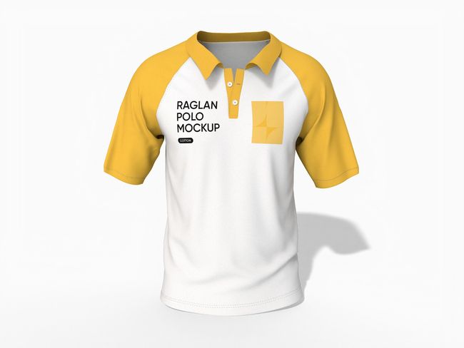 Raglan polo mockup