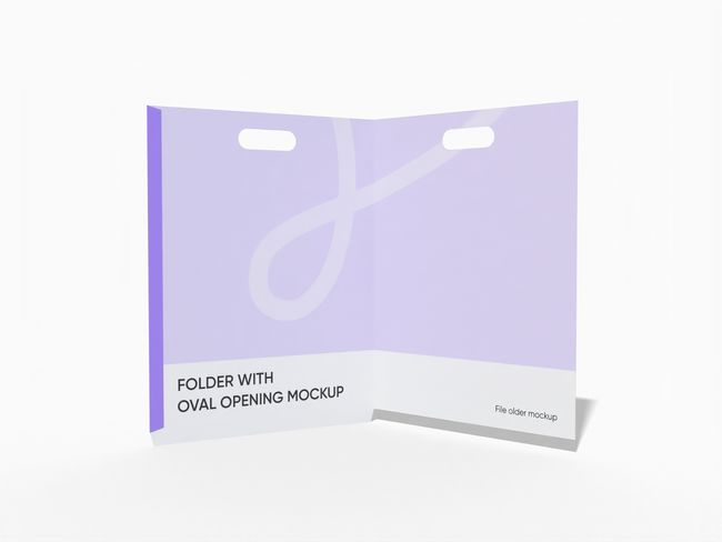 Presentation Folder Printing with Oval Cut-Out reference