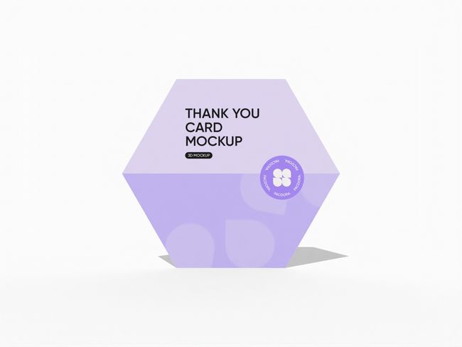 Hexagonal Thank You Card Printing reference