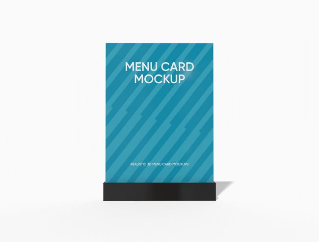 Menu Card Printing with Table Stand Accessory reference