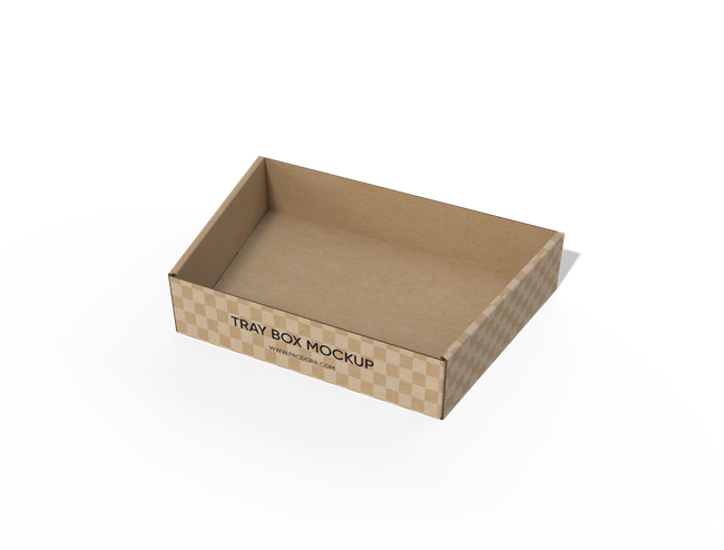 Trapezoid kraft paper food tray box