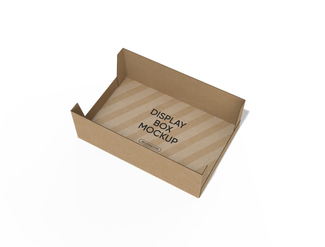 FEFCO 0460 display tray with raised panels box