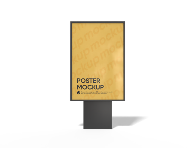 Poster and Display Stand Branding with Outdoor Display Assembly reference
