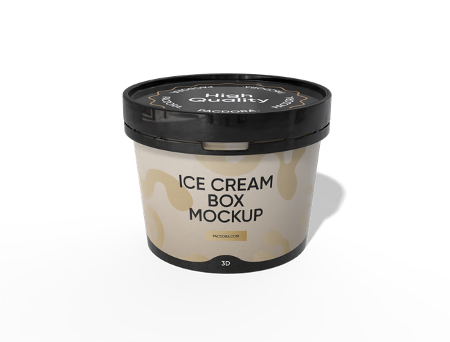 Round Ice Cream Tub with Lid packaging reference