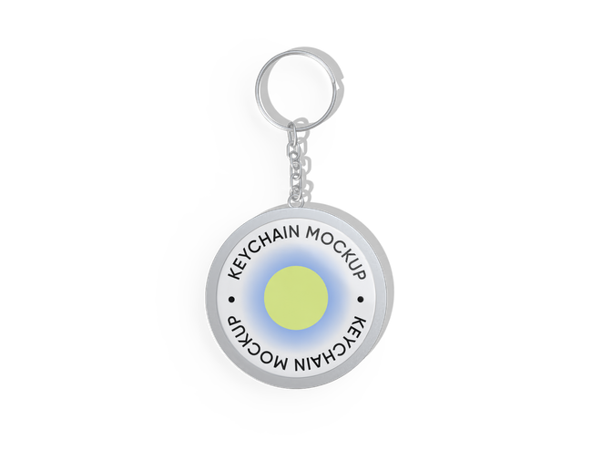 Round Metal Keychain Branding reference