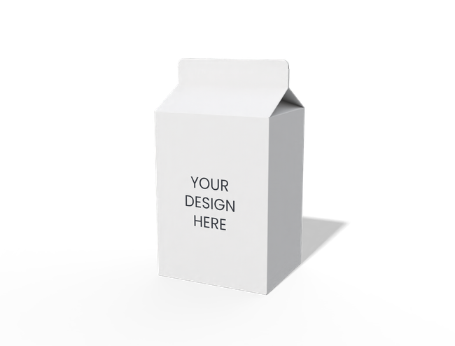 Paper house-top milk box dieline