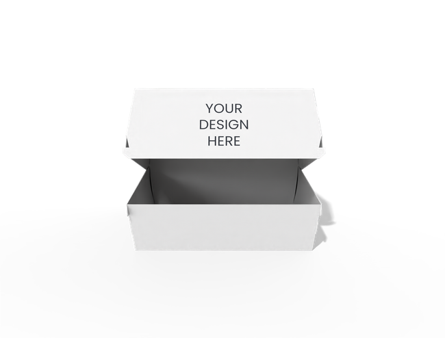 Tuck front hamburger box
