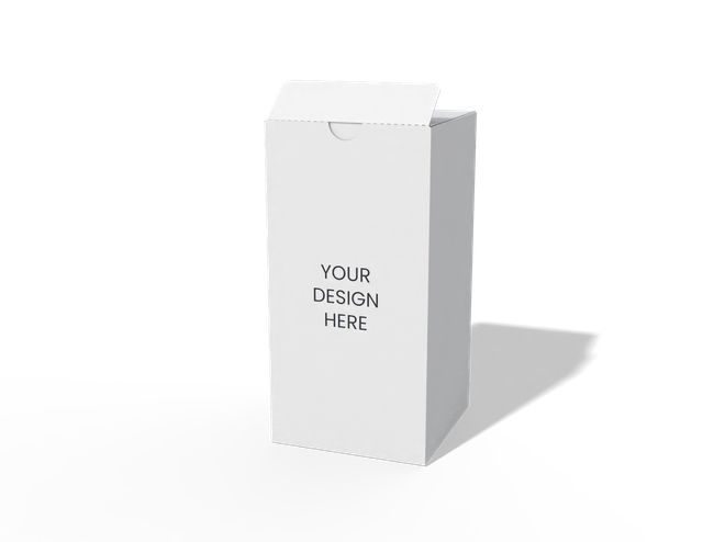 Reverse tuck end box with a glued top closure flap