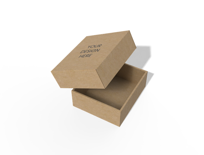 Corrugated lid and base box with double walls