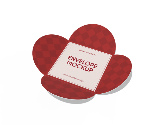 Heart Invitation Envelope and Card Printing with Petal-Fold Envelope reference