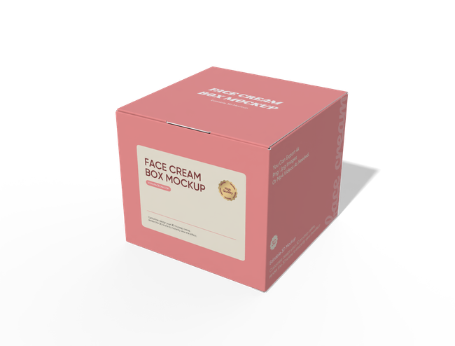 neck lock Square face cream box