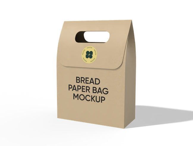 Fold-Over Die-Cut Handle Paper Bag packaging reference