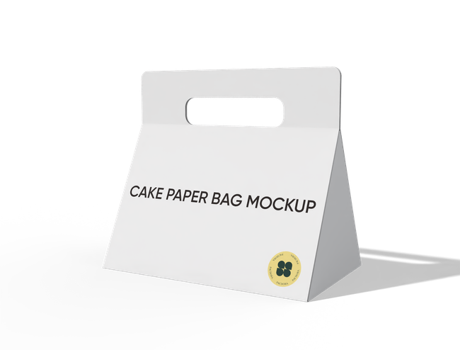 Triangular Die-Cut Handle Paper Cake Bag packaging reference