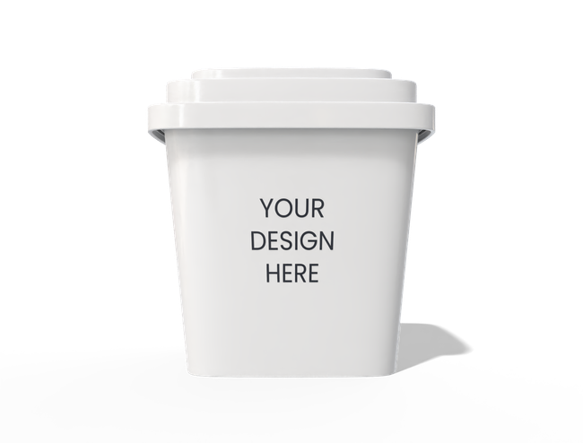 Square Plastic Beverage Cup with Lid packaging reference