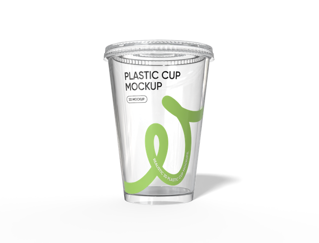 Plastic Beverage Cup with Flat Straw Lid packaging reference