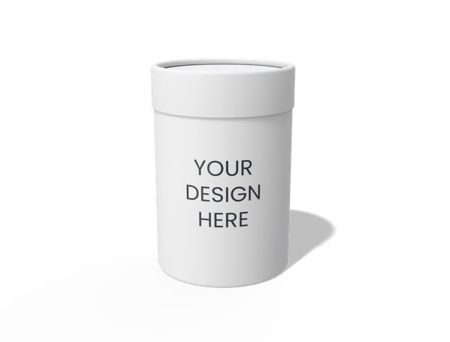 White cylinder box with lid