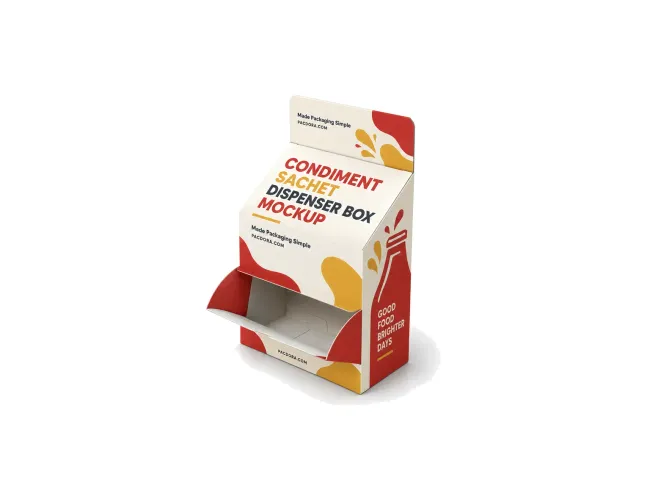 Condiment sachet dispenser box