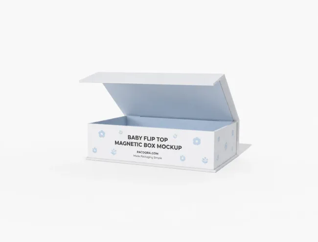 Baby flip top magnetic box