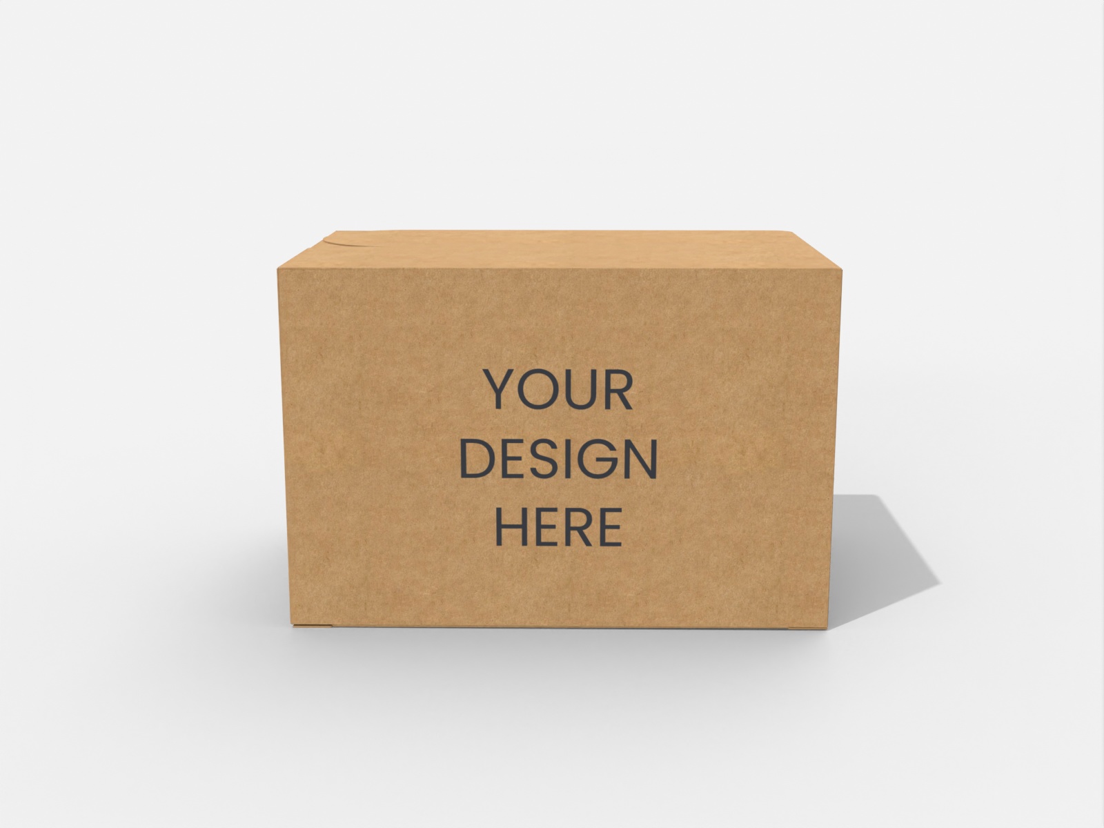 Square shipping box mockup