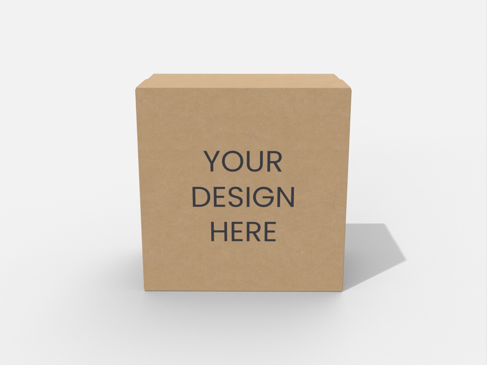 Square cardboard box mockup