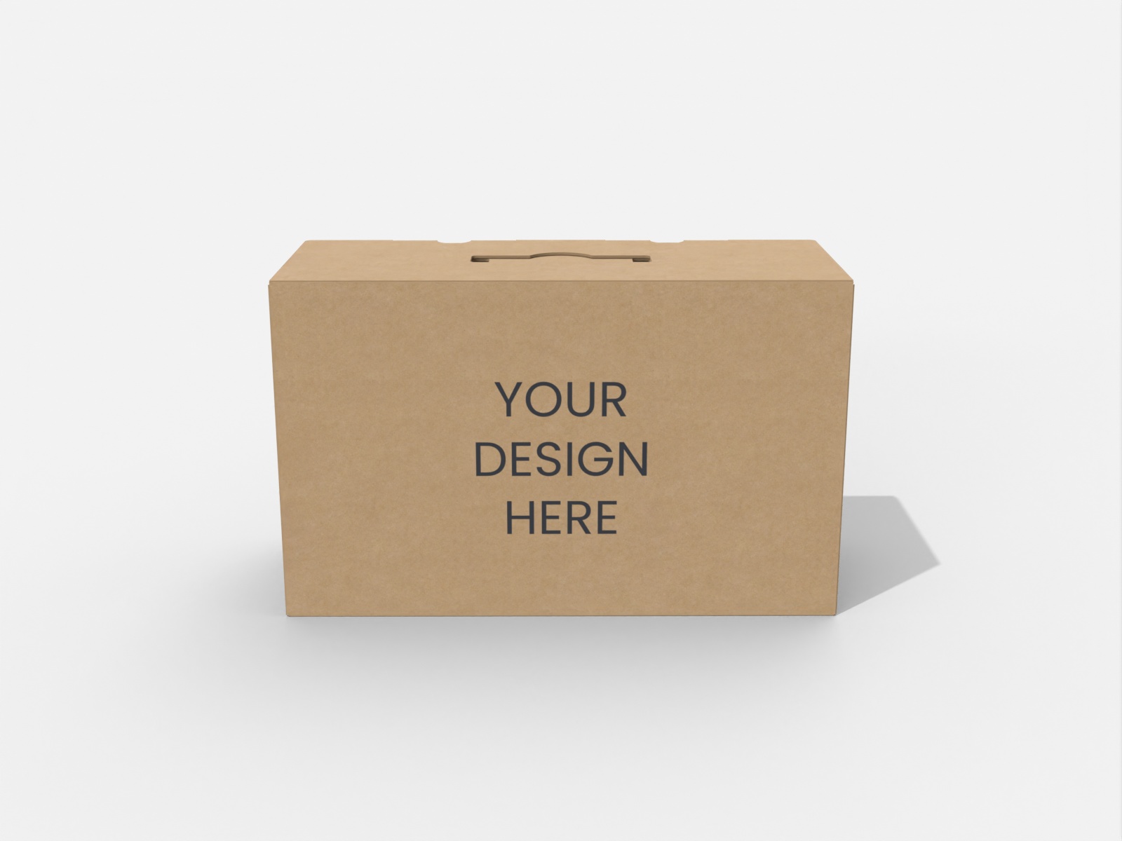 Mailer box with double snap locks and handles mockup