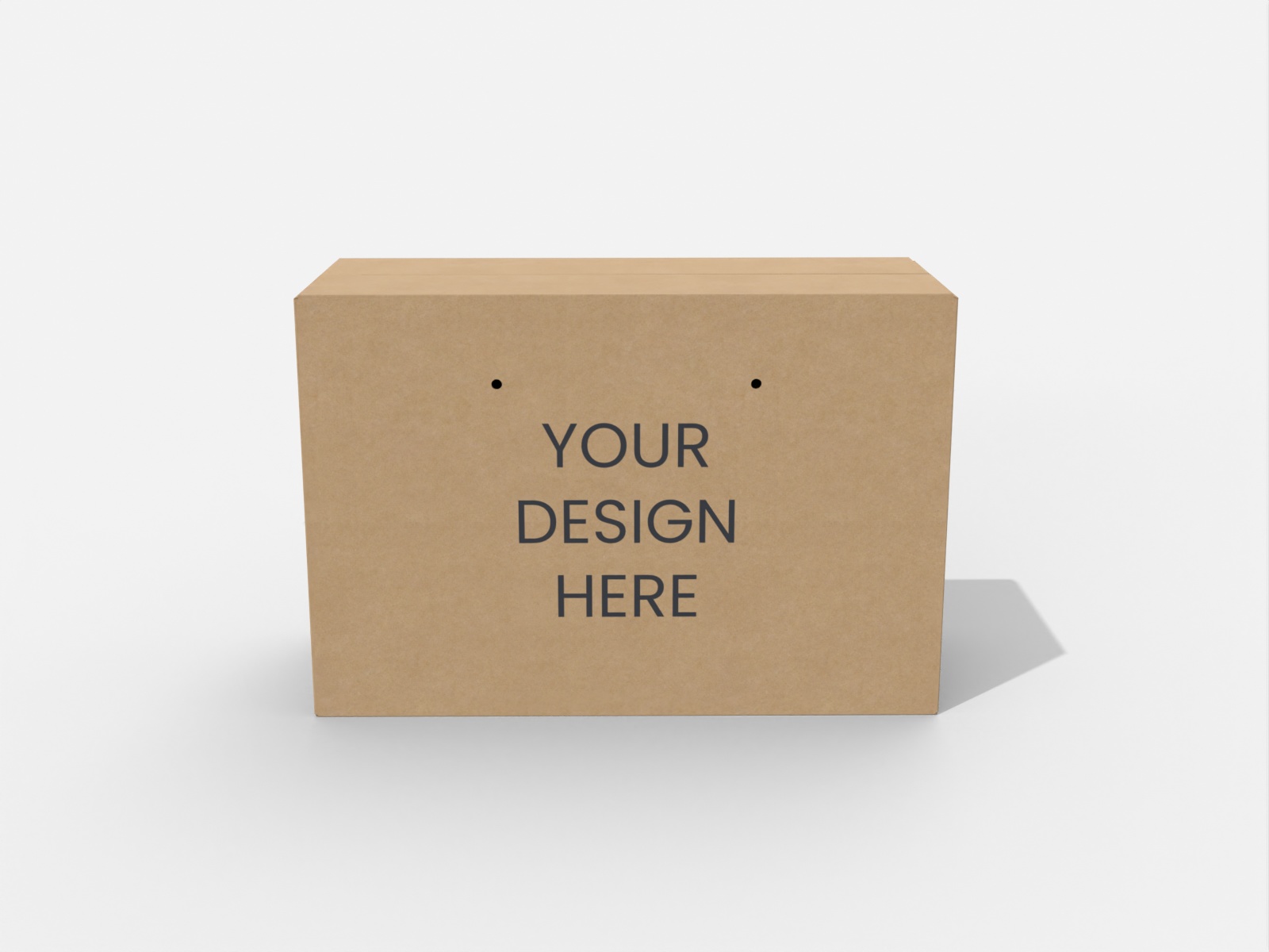 Snap lock shipping box mockup