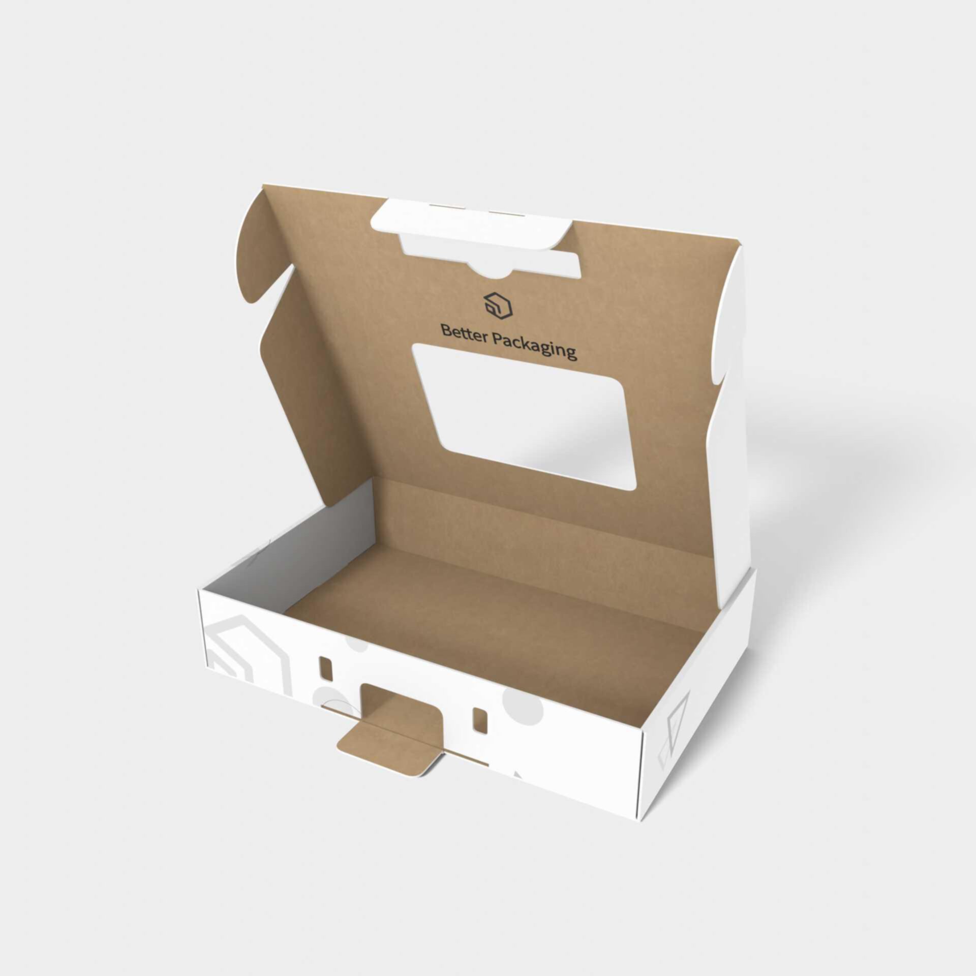 Mailer boxes window display locktop mockup 150080