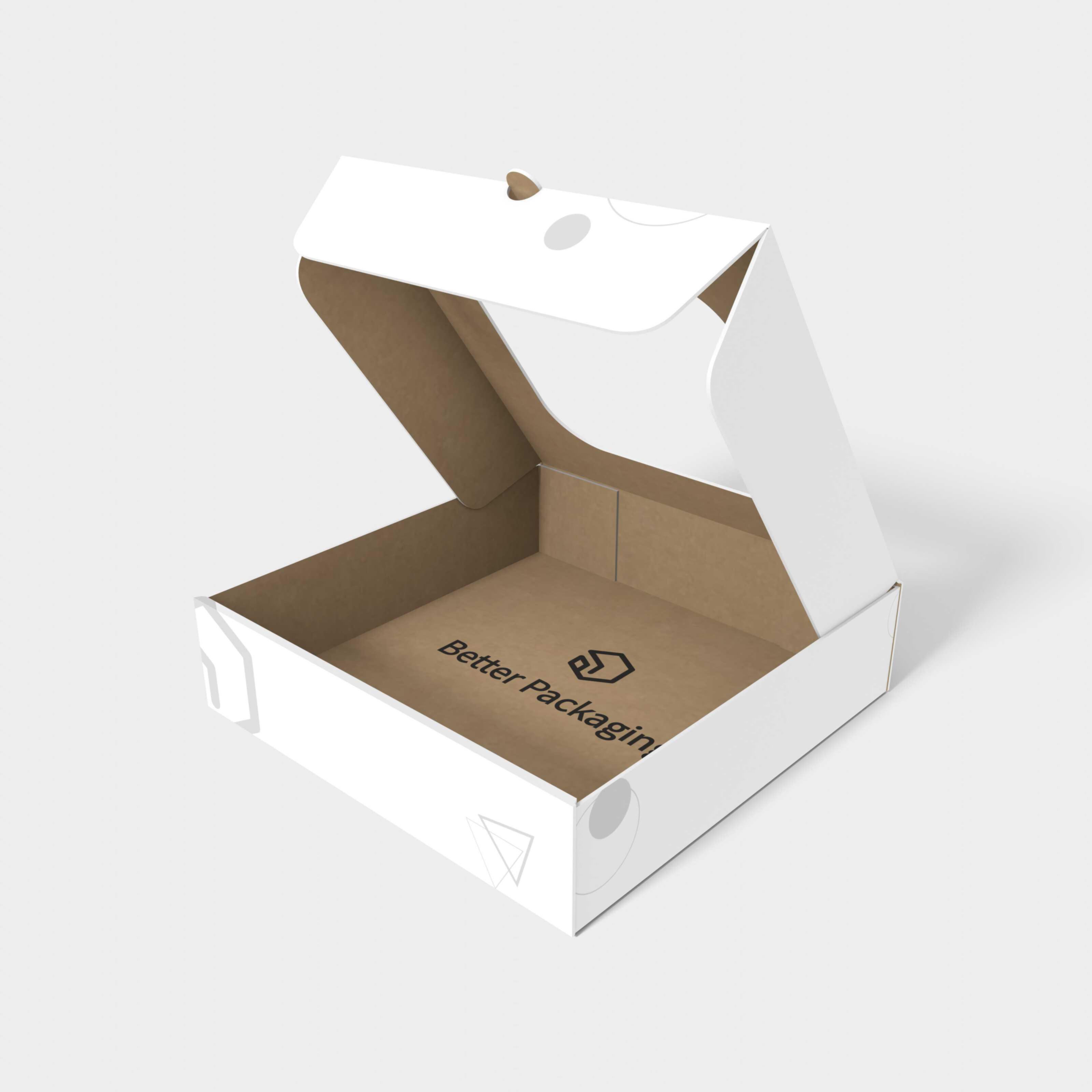Flip top boxes pizza with window mockup 156211