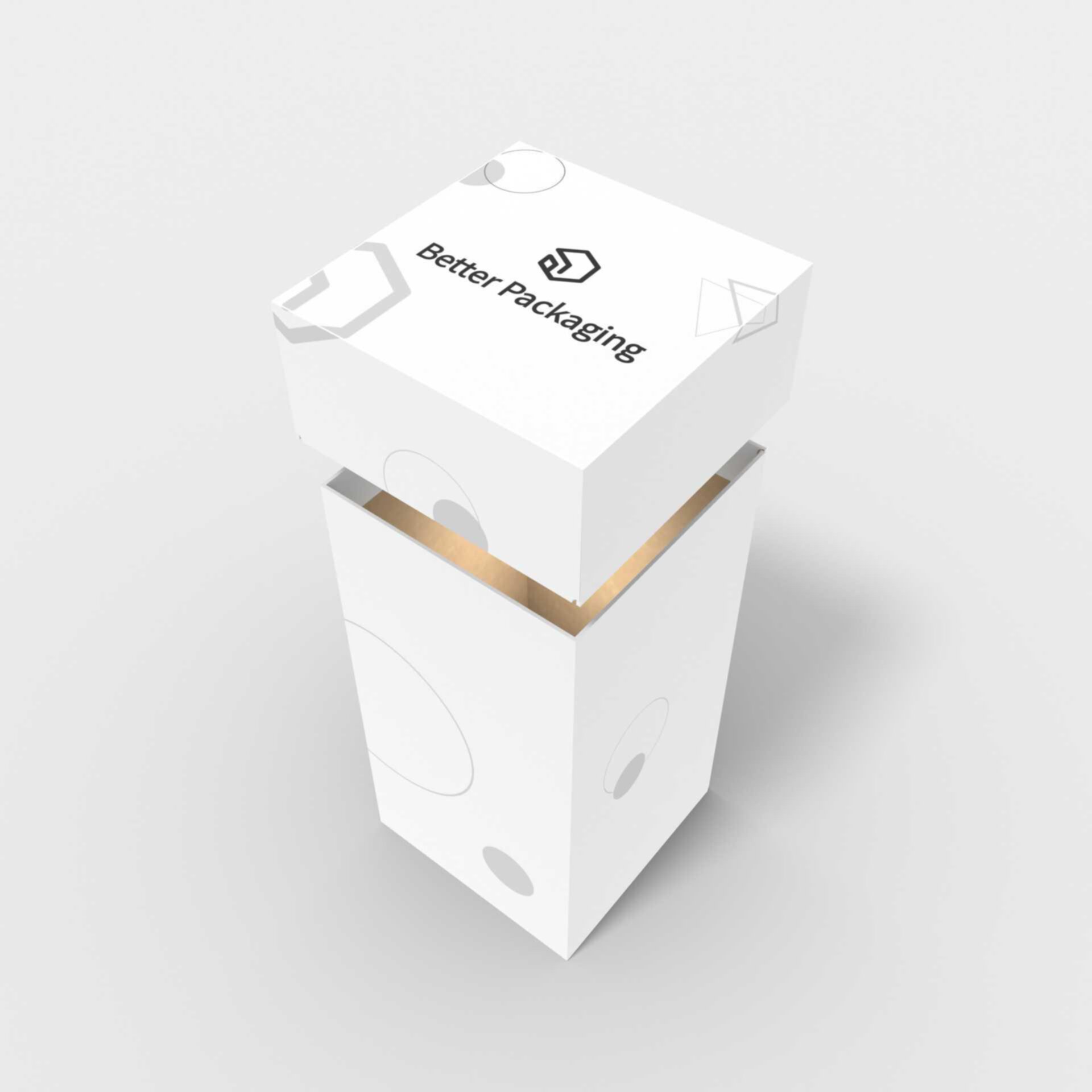 Boxes with lid auto lock bottom paper mockup 161130