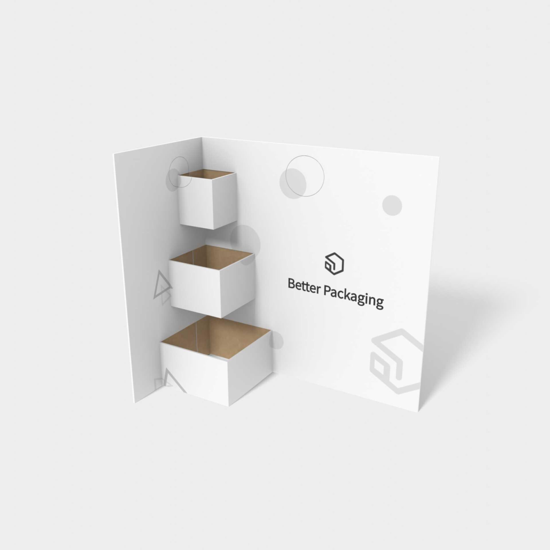 Simple rightangled display stands display boxes/stands mockup 175090