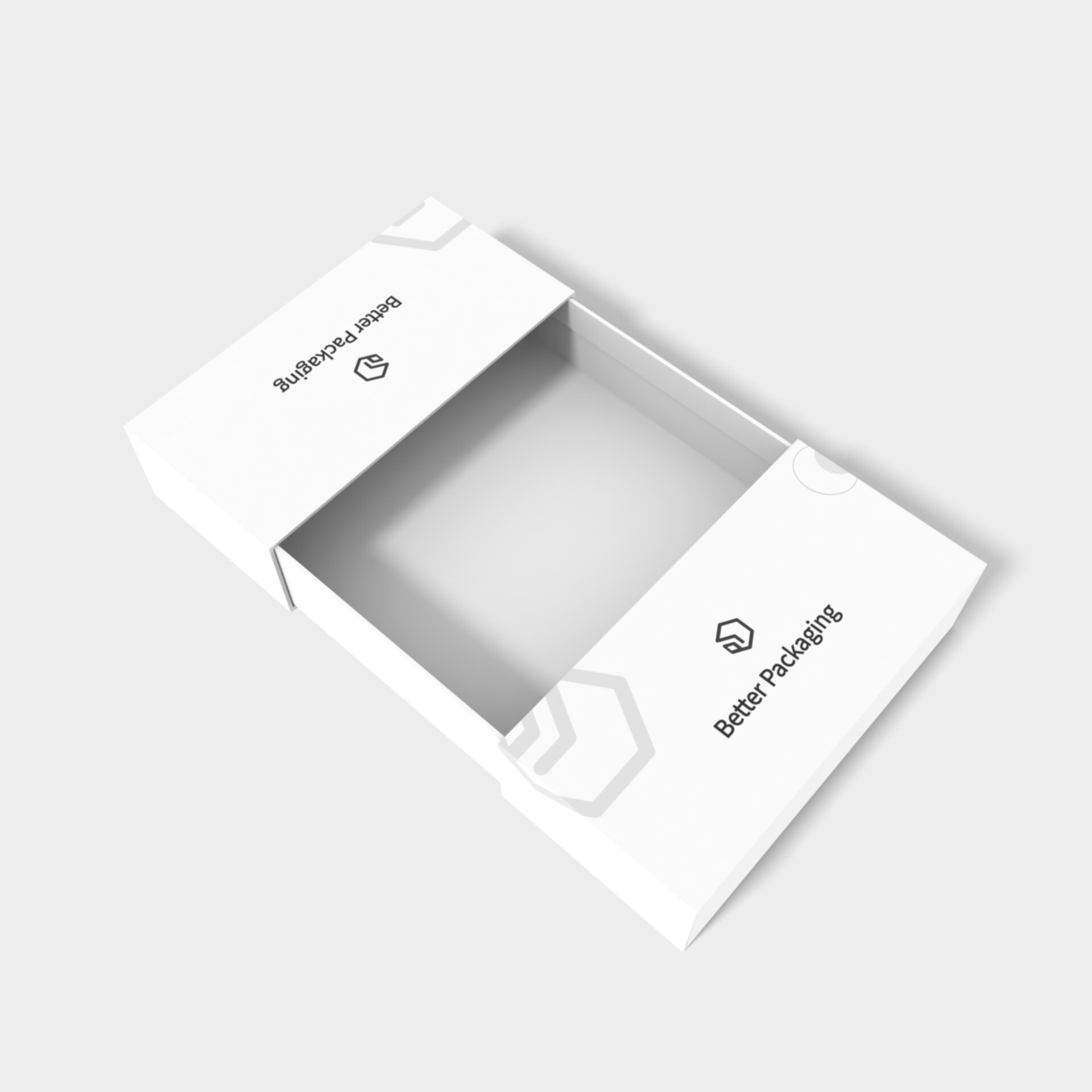 Drawer Box Double Door Open Sleeve Mockup 362030