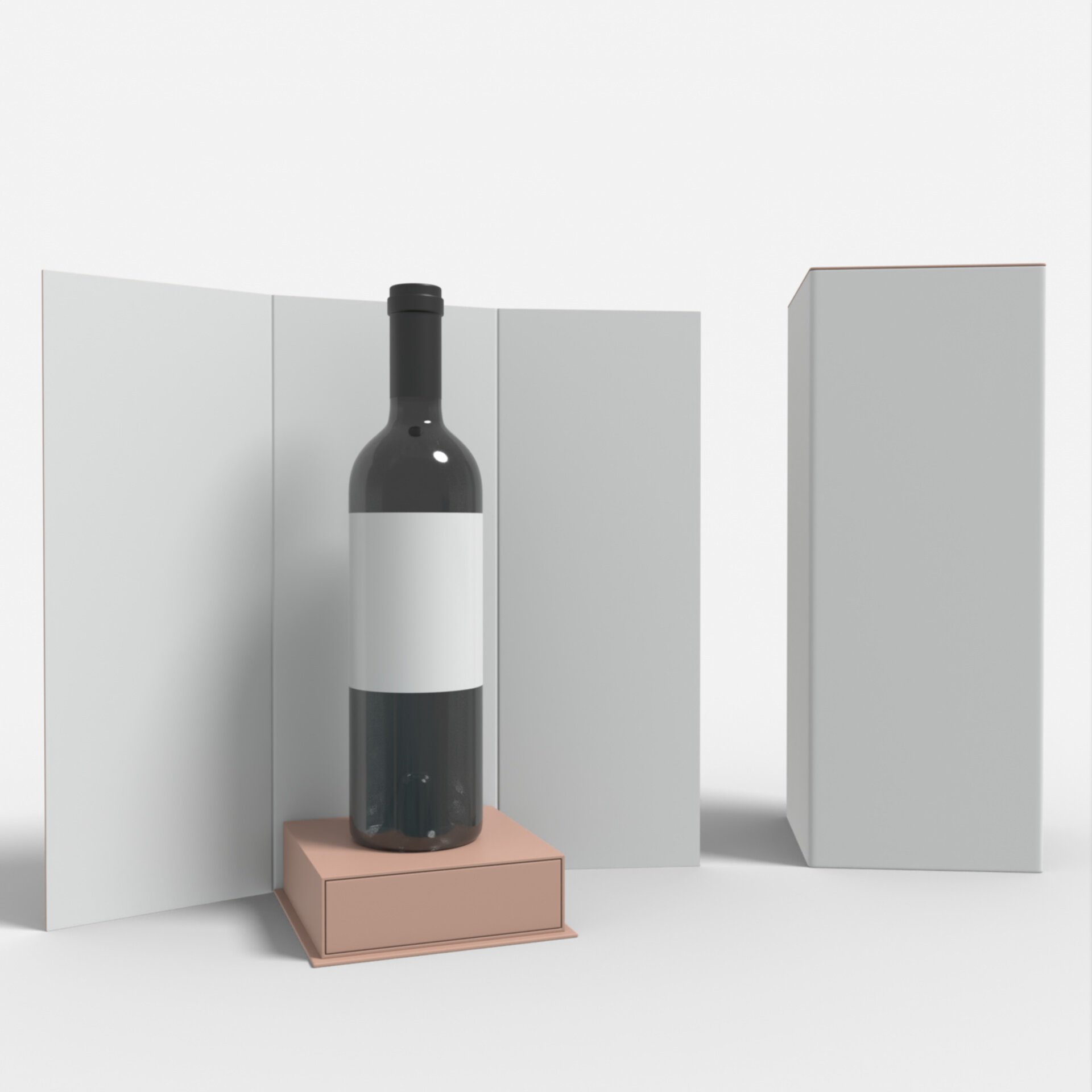 Wine box with inserts wine bottles wine bottle mockup 603500