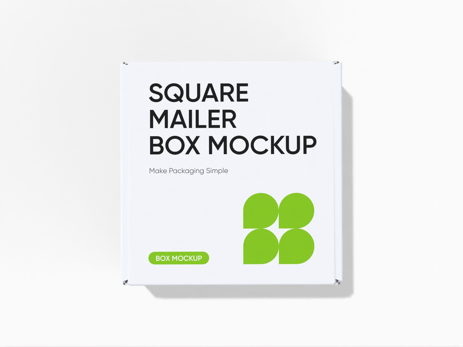 Square mailer box mockup