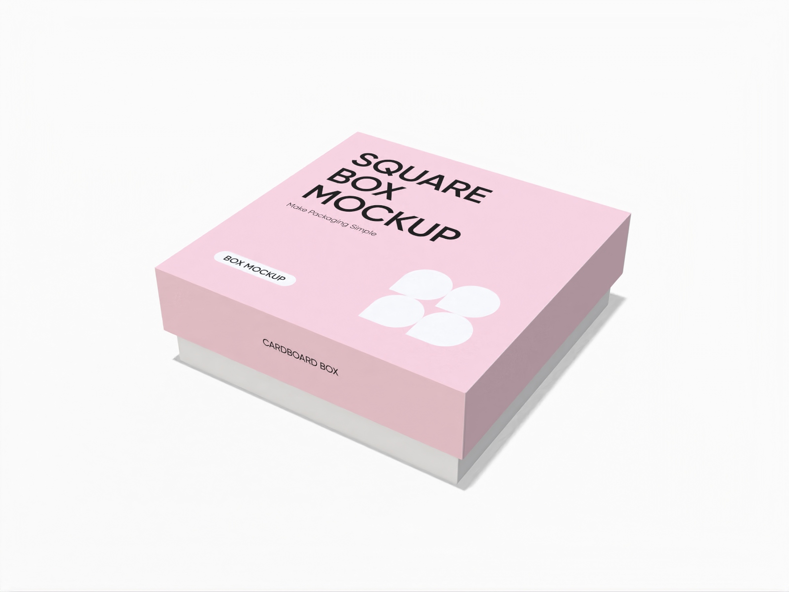 Square gift box mockup