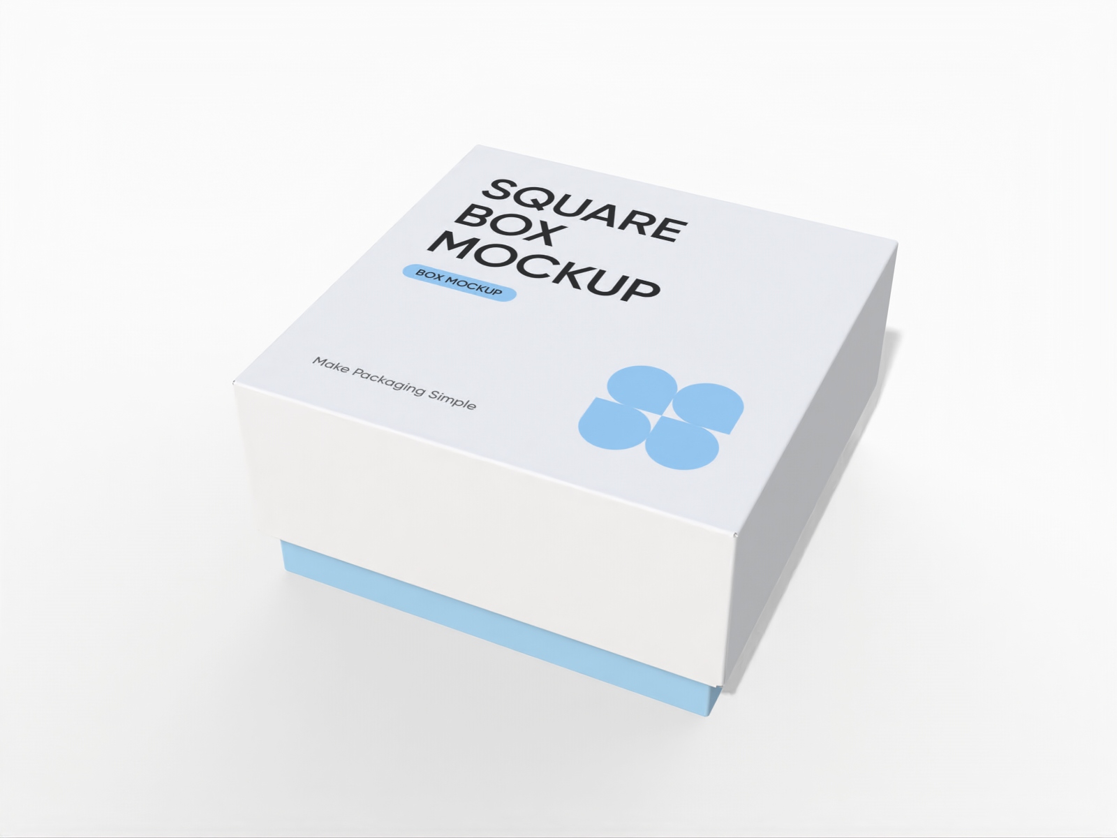 Square gift box mockup Square gift box mockup