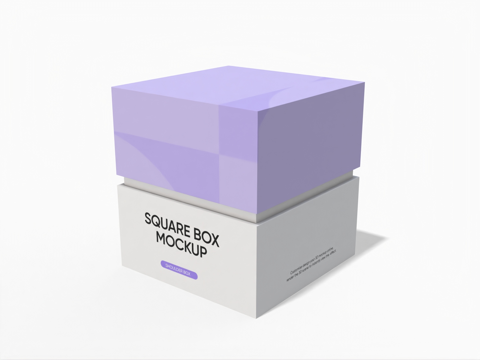 Square gift box mockup