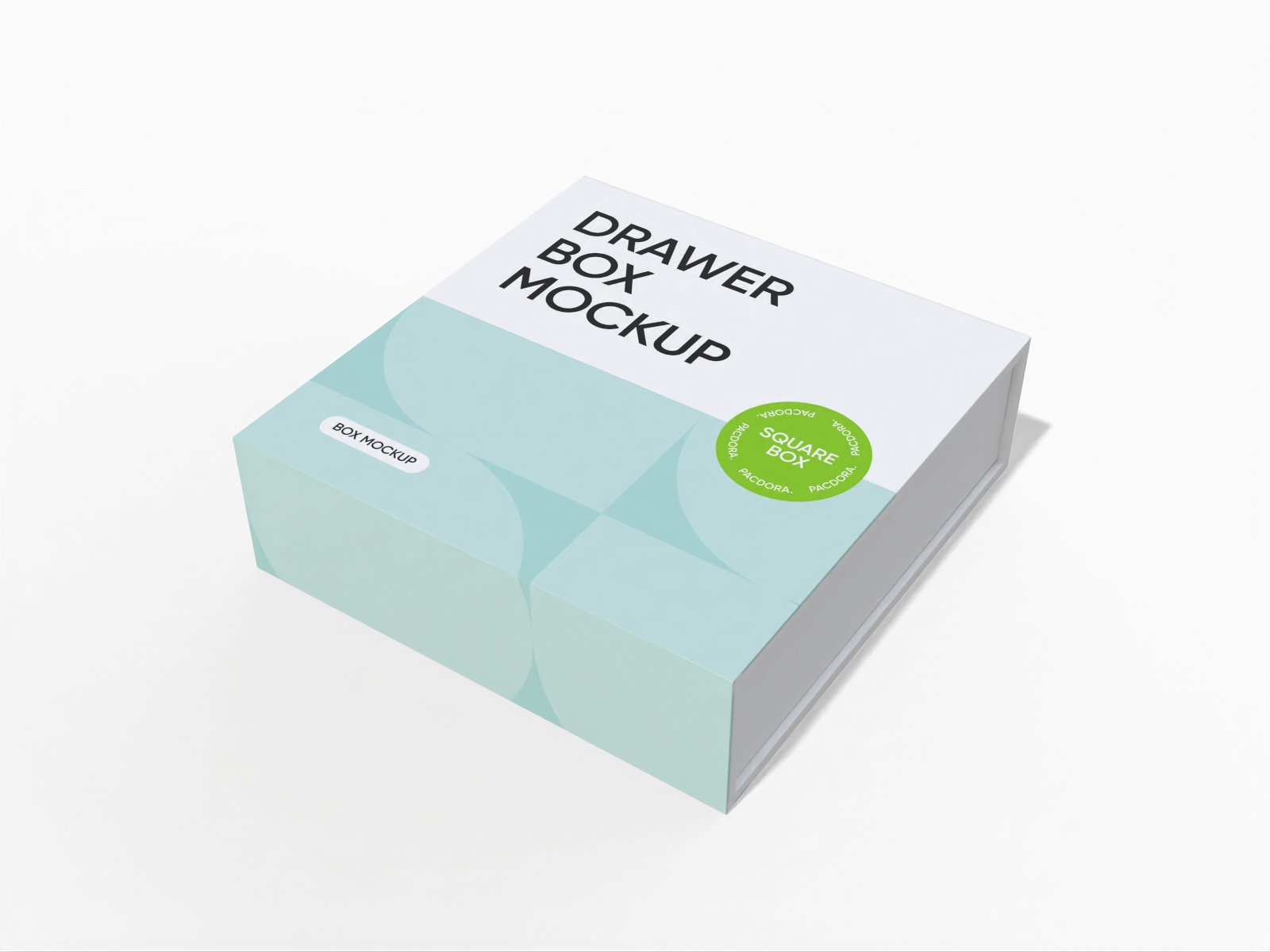 Square drawer box mockup
