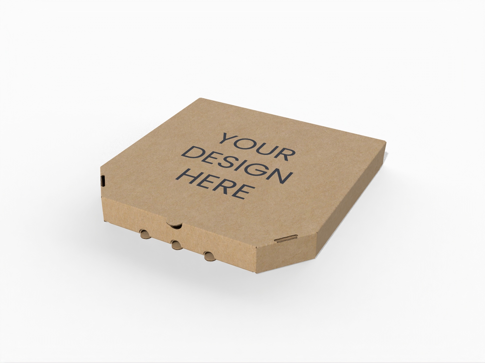 Folding pizza box mockup