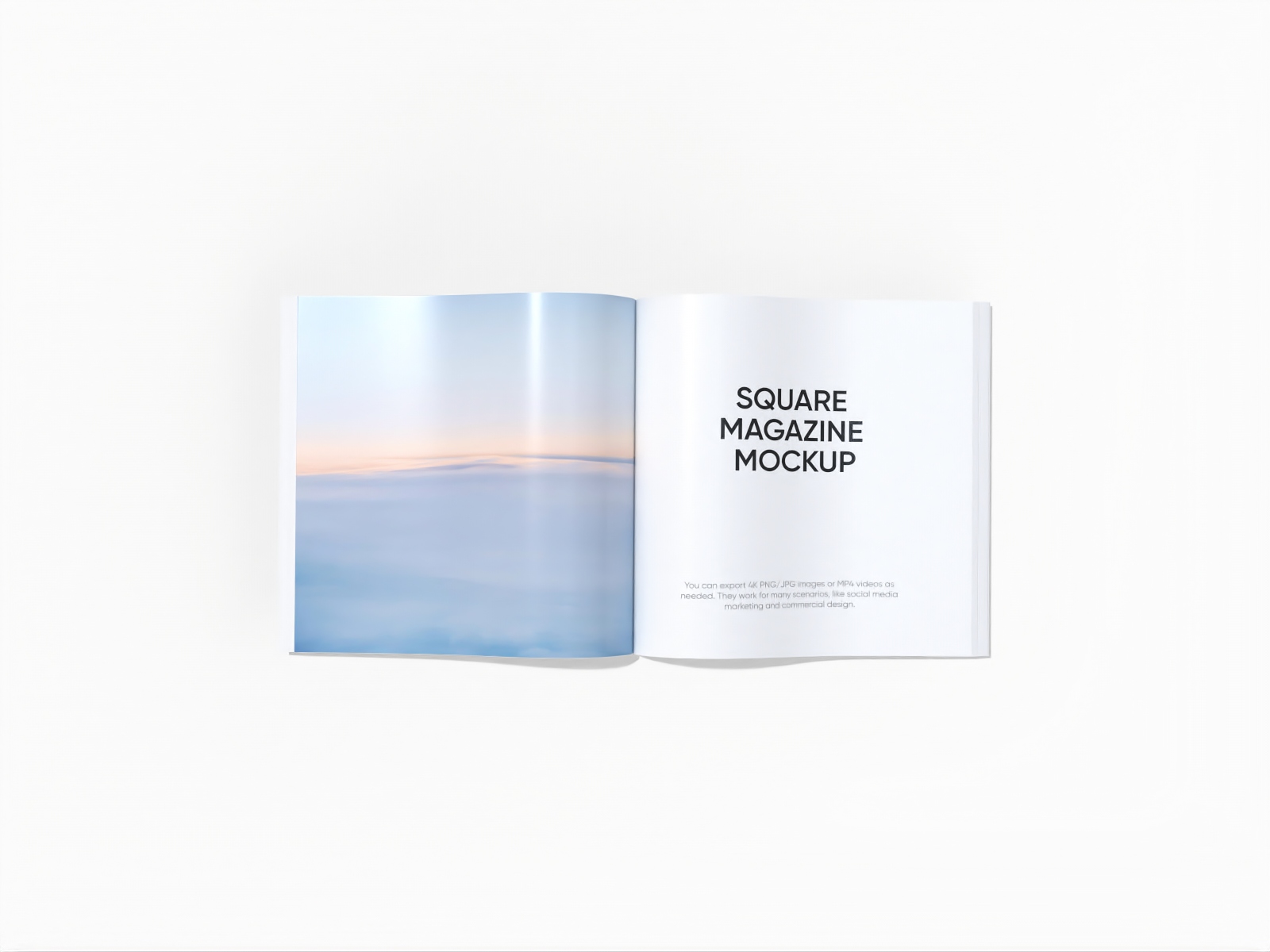 Open square magazine mockup