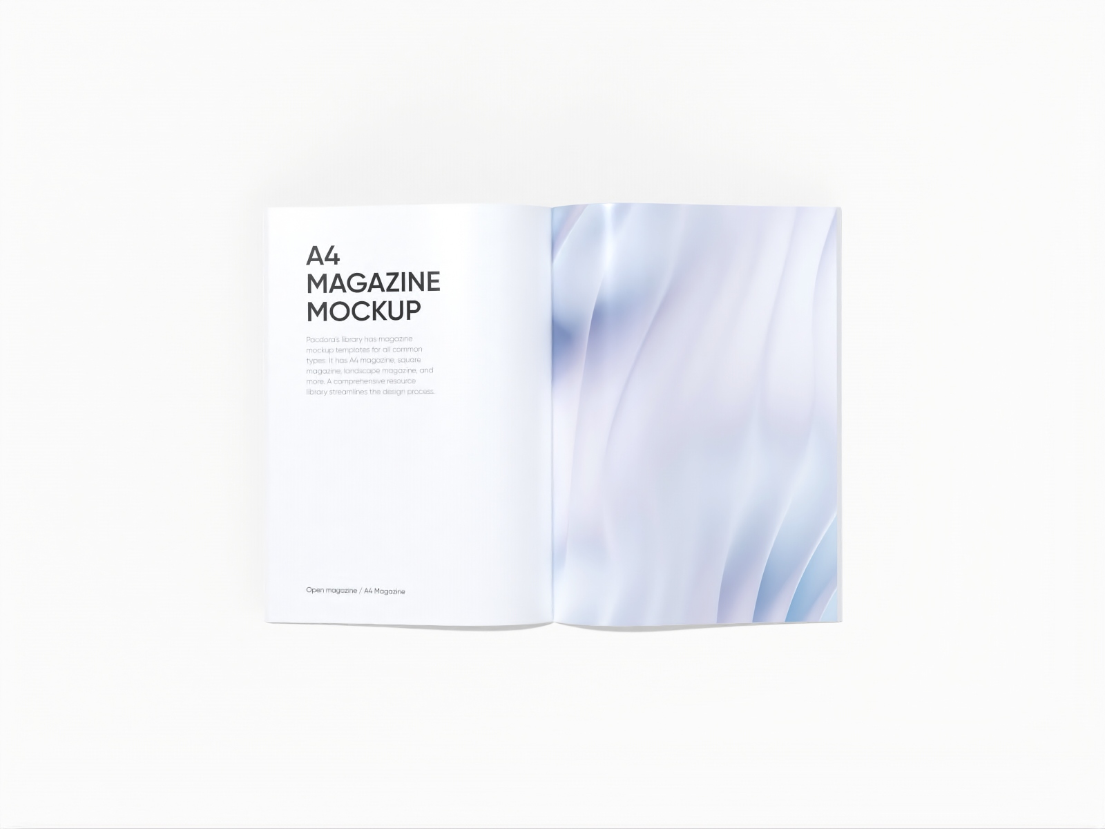 Open A4 magazine mockup