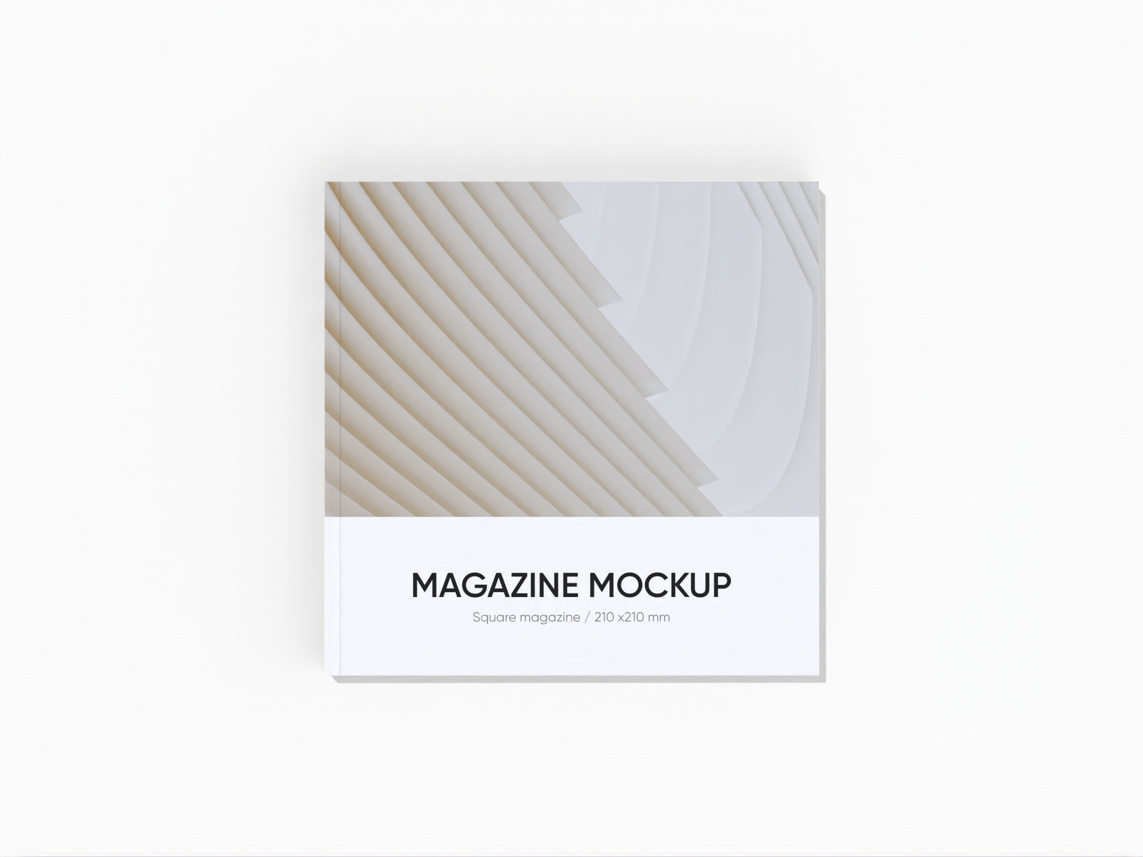 Square magazine cover mockup
