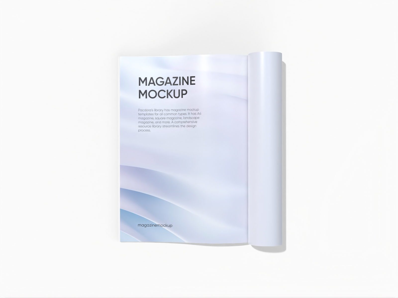 One page magazine mockup