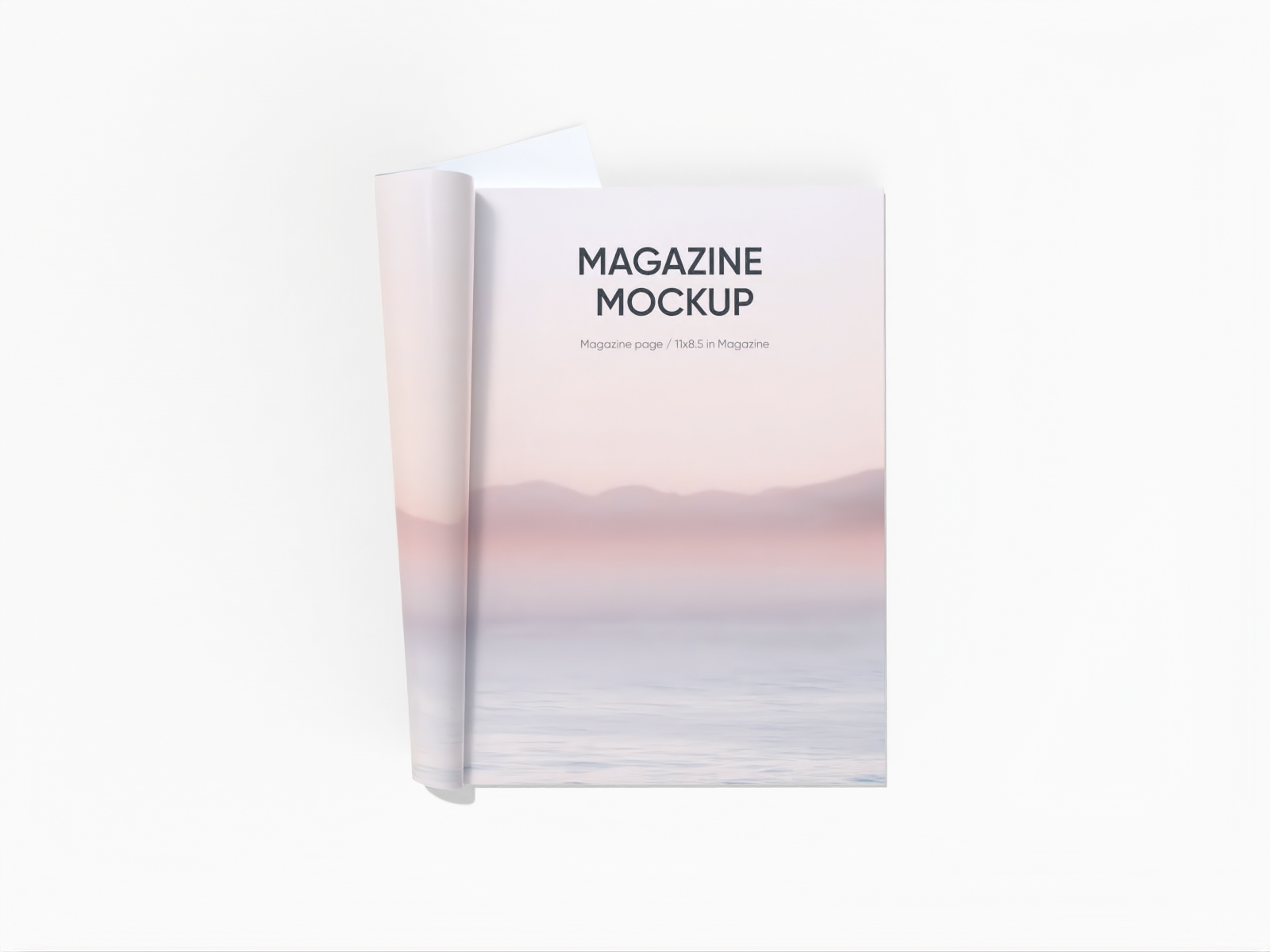 Folded magazine mockup Folded magazine mockup