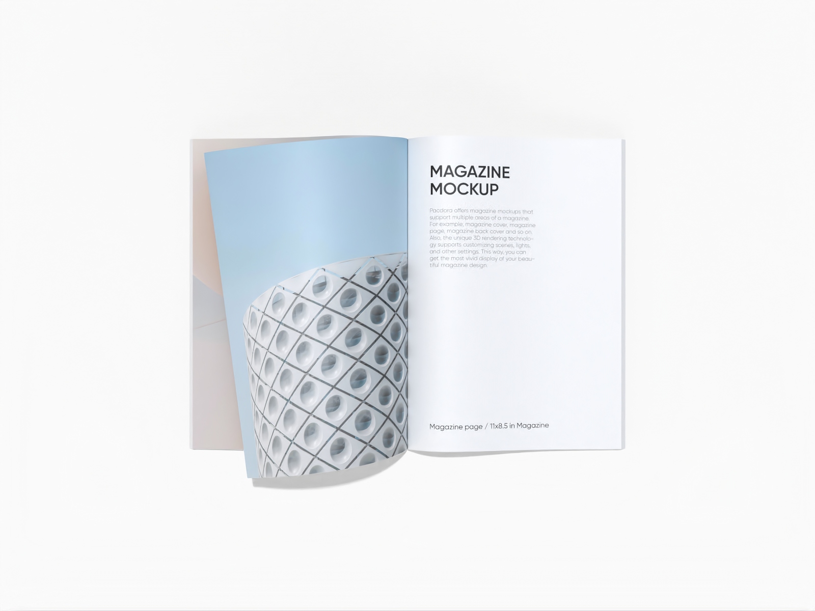 8.5 × 11 Open magazine mockup