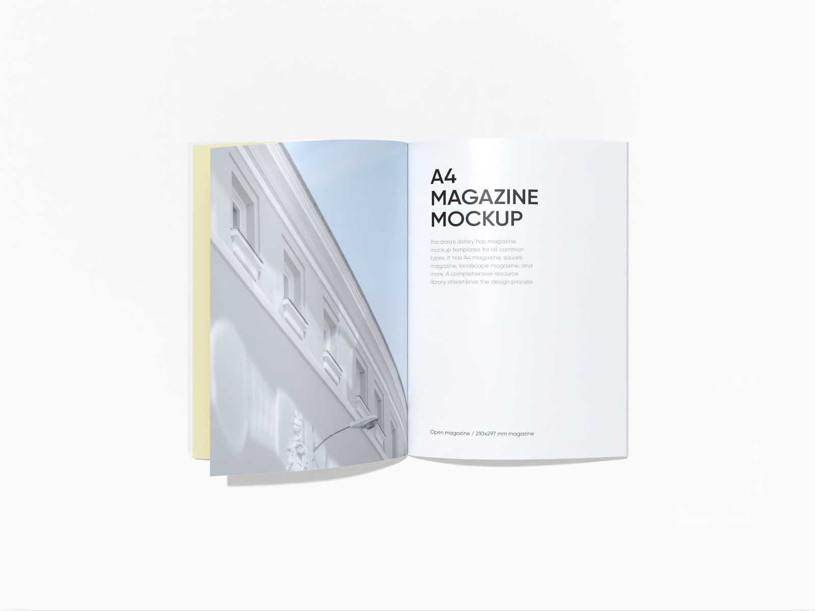 A4 Open magazine mockup