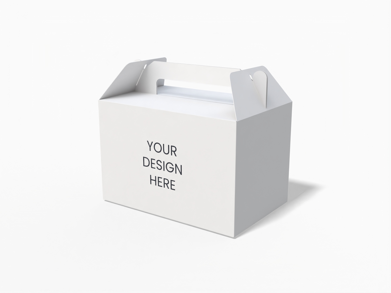 Tuck end box with handle mockup Tuck end box with handle mockup