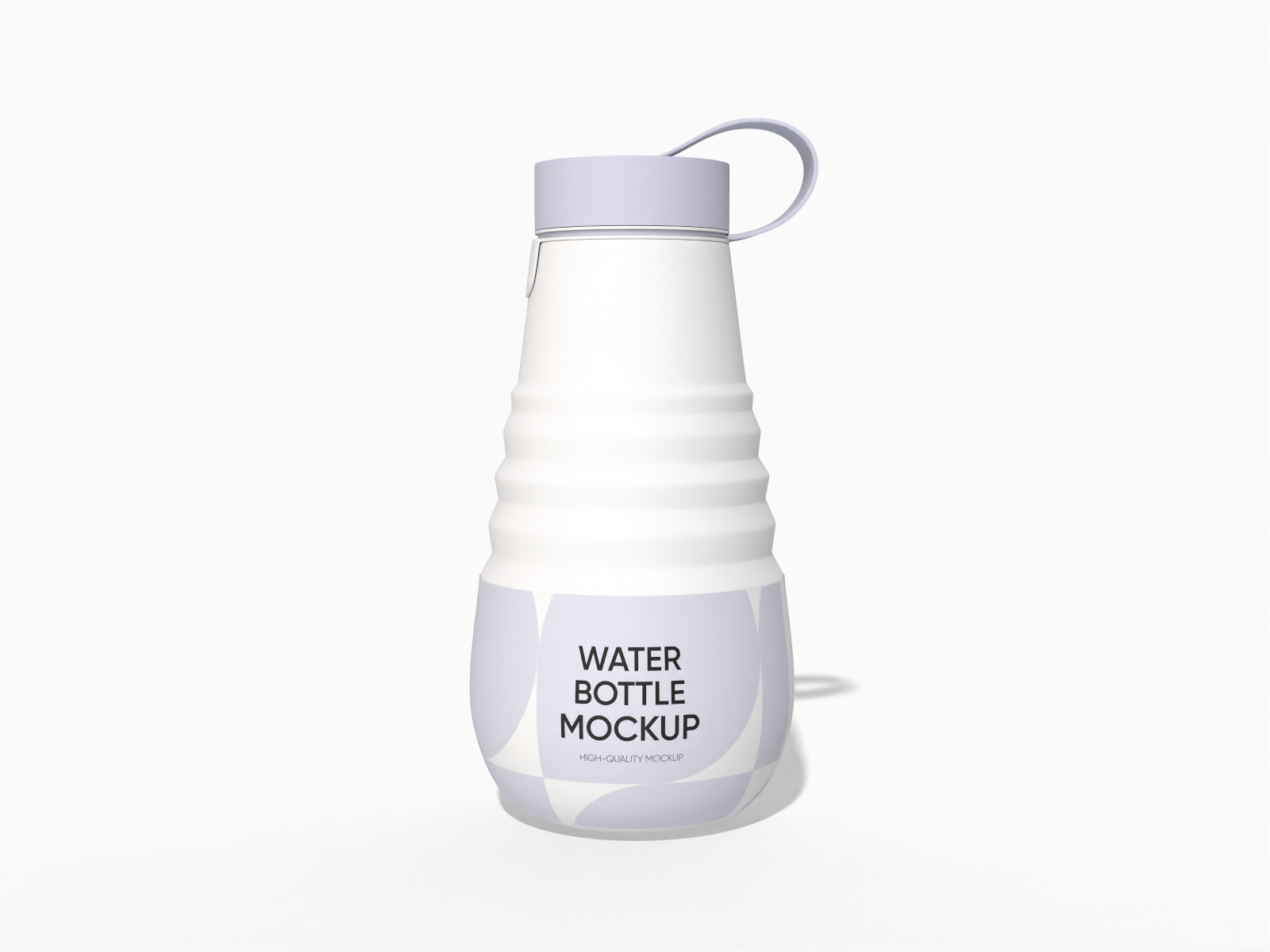 Silicone foldable water bottle mockup